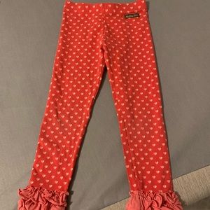 Matilda Jane girls ruffle pants -hearts size 6